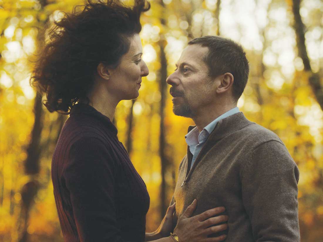 Stéphanie Cléau and Mathieu Amalric have an affair that ends in murder in The Blue Room.