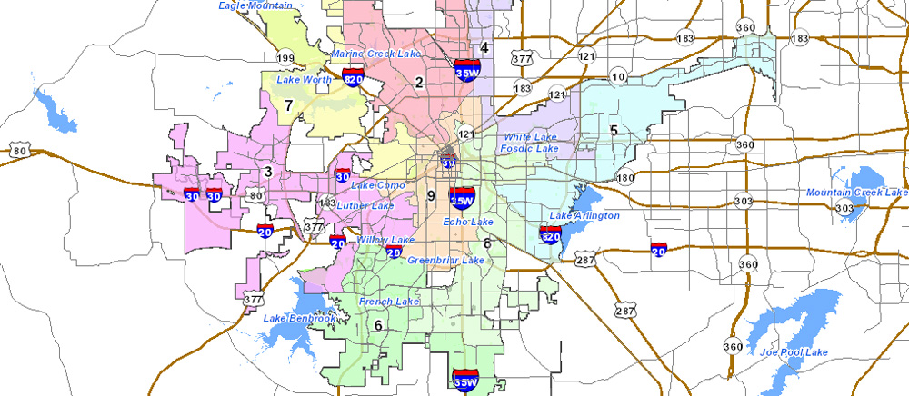 Fort Worth District Map Dividing Fort Worth - Fort Worth Weekly