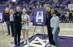 Hailey Van Lith at TCU Senior Night